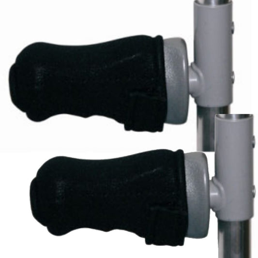 Crutch - Premium Gel Forearm Crutch Zipper Covers (Pair) - Softens the Pain of Crutches