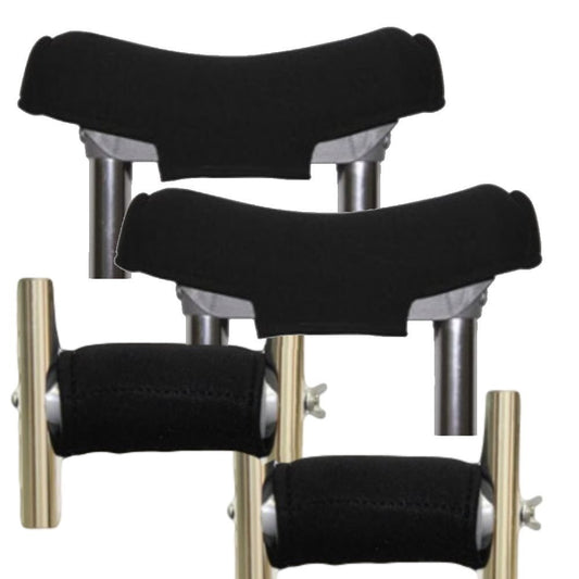 Crutch - Premium Soft Gel Crutch Top Covers and Gel Hand Grips (Full Set) - Softens the Pain of Using Crutches