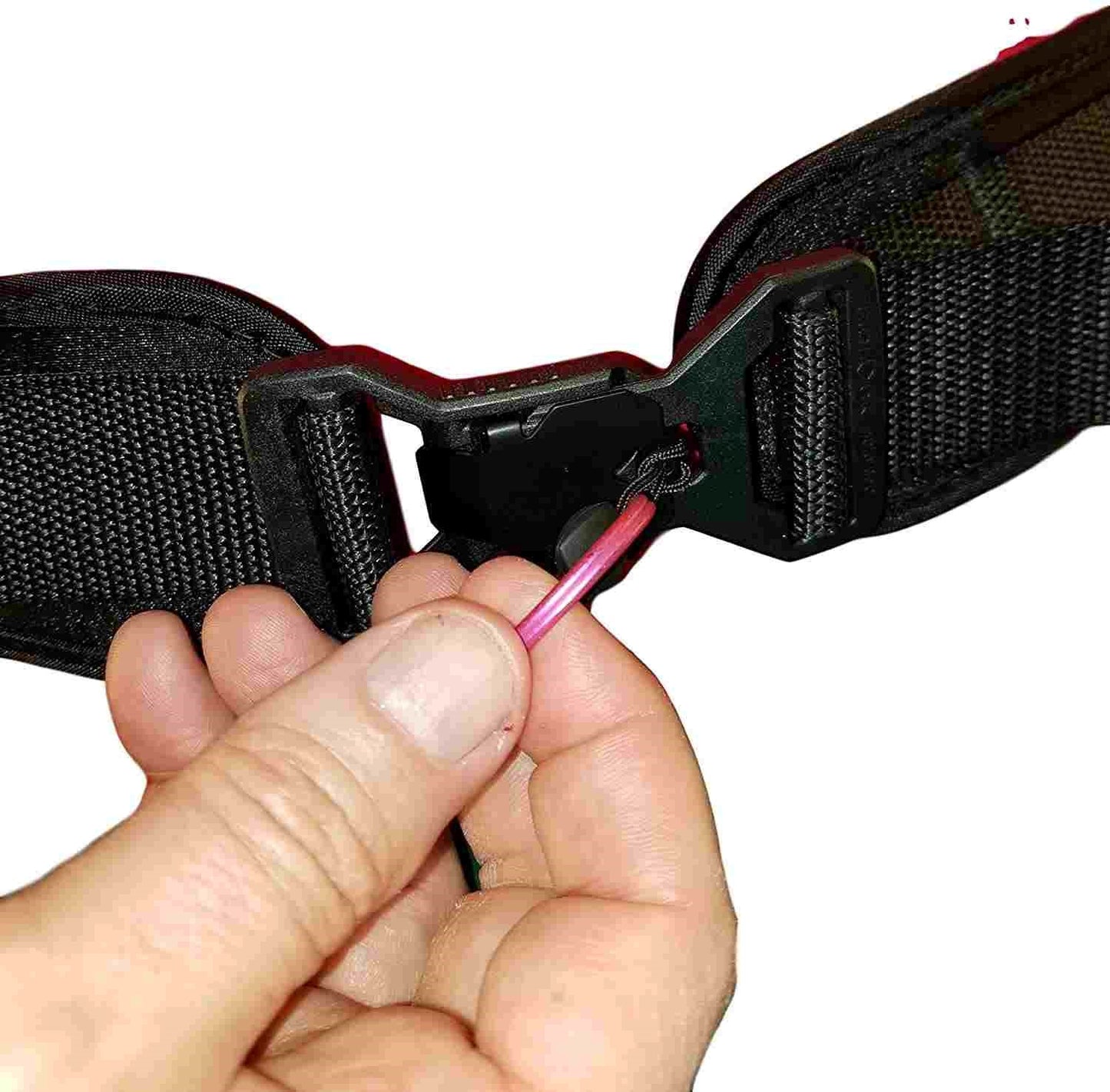 Limit-Less Wheelchair Shoe Holders with Limit-Less Magnetic Self Engaging Buckle
