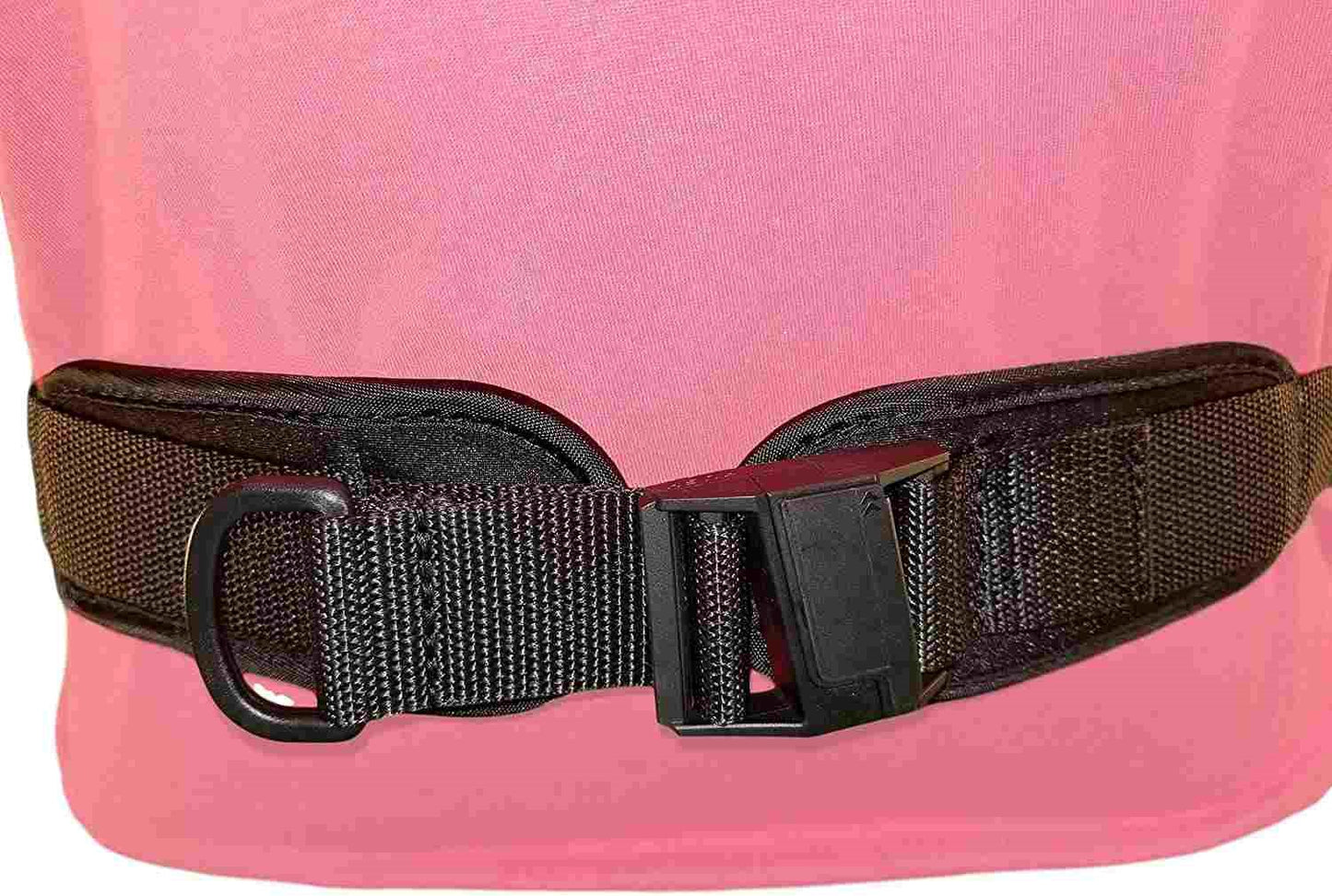 Limit-Less Wheelchair Single Pull Seat Belt with Limit-Less 1.5" Sliding Magnetic Self Engaging Buckle