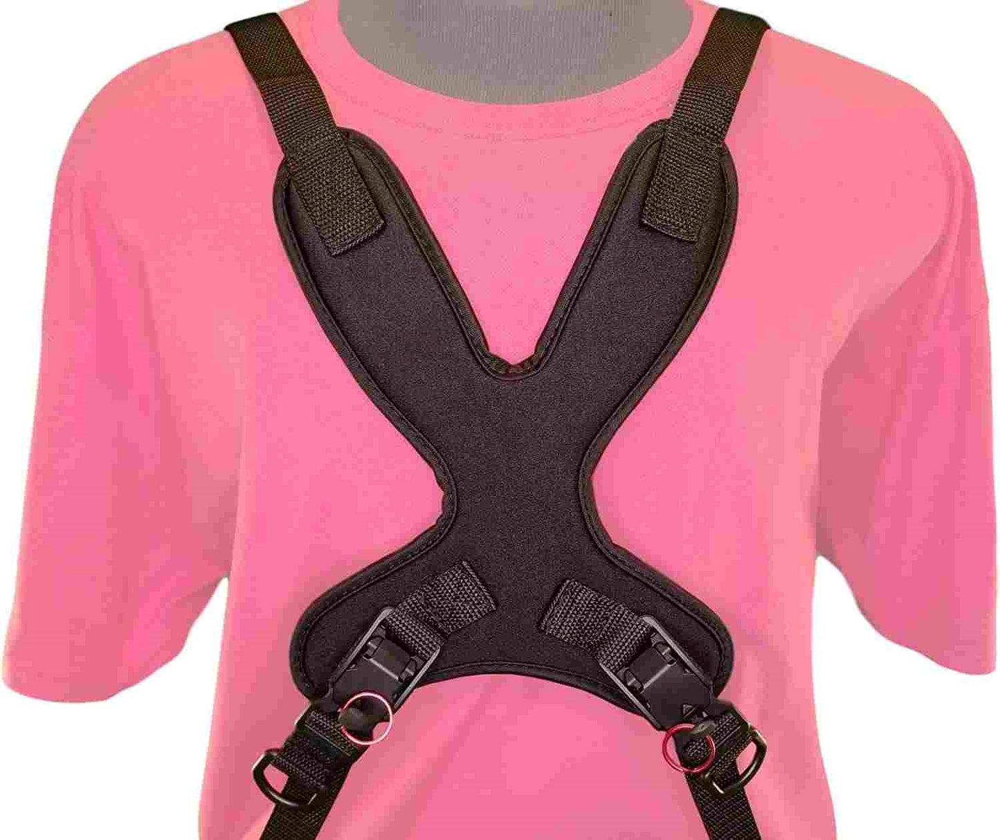 Limit-Less Wheelchair Female Chest Harness with Limit-Less Magnetic Self Engaging Buckles (With Back Mount Hardware)